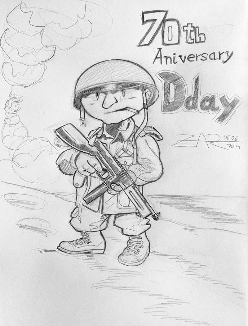 Día D - Soldado americano